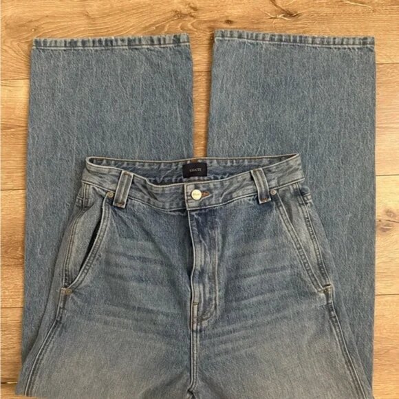 KHAITE Blue Wide Leg Jeans - Picture 1 of 3